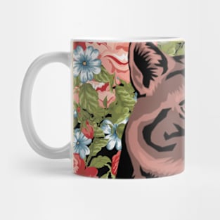 Cat With Flowers Mug